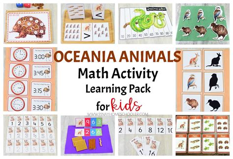 Oceania Australia Animals Math Packet The Pinay Homeschooler