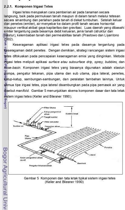 Pengembangan Model Rancangan Irigasi Tetes Pada Sistem Irigasi Air