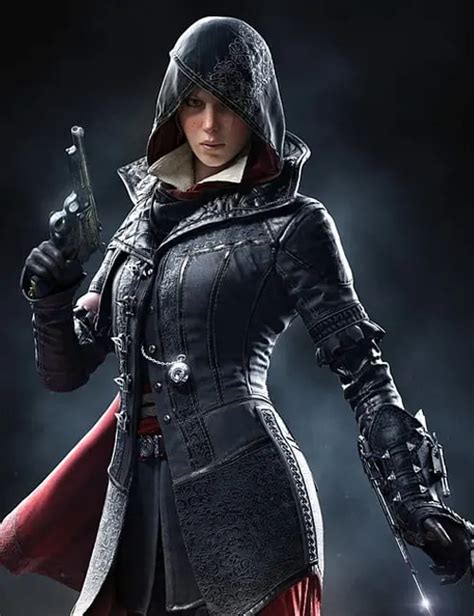 Assassins Creed Evie Frye Black And Red Coat Jacketsland