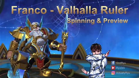 Franco S Epic Skin Valhalla Ruler Spinning Skill Effects YouTube