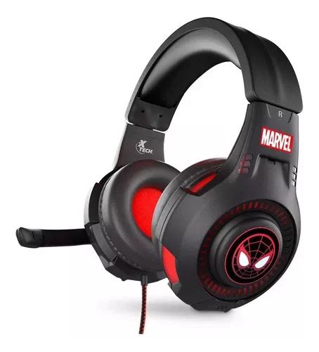 Aud Fonos Gamer Al Mbricos Micr Fono Xtech Marvel Spiderman Color Negro