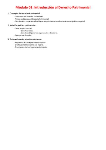 Módulo 01 Introducción al Derecho Patrimonial pdf