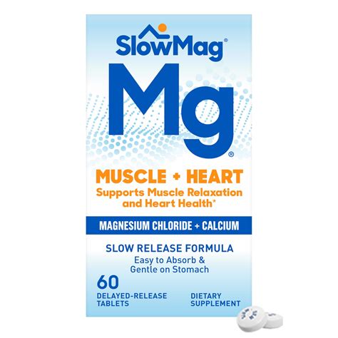 Slowmag Muscle Heart Magnesium Chloride With Calcium Supplement To Support Muscle Relaxation