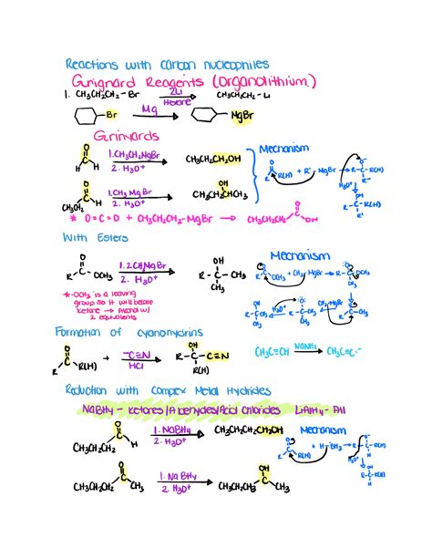 Reactions With Carbon Nucleophiles Chem 137 Studocu