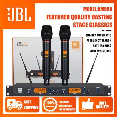 JBL Wireless Microphone VM 500 All Metal Adjustable Volume Professional