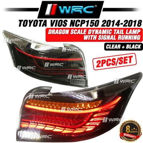 Toyota Vios NCP150 2014 2018 Dragon Scale Dynamic Tail Lamp With