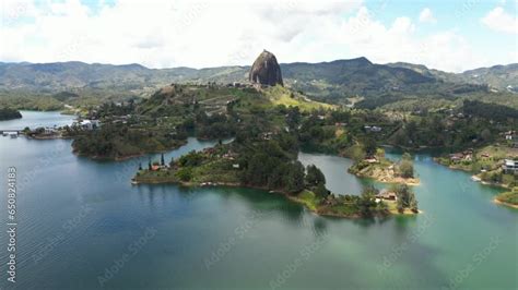 Stunning Aerial View of El Peñón de Guatapé Piedra del Peñol