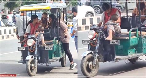 एक हाथ में बच्चा लेकर दूसरे हाथ से ई रिक्शा चला रही बेबस मां Video देख आंखें हो जाएंगी नम