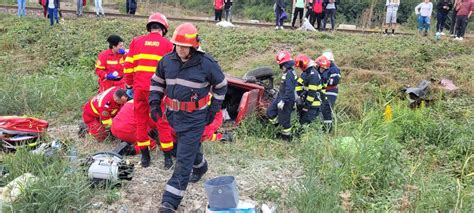 Accident feroviar lângă Sărata Mașină lovită de tren FOTO