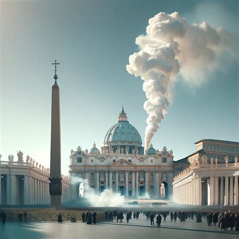 White Smoke Signal Of Papal Election