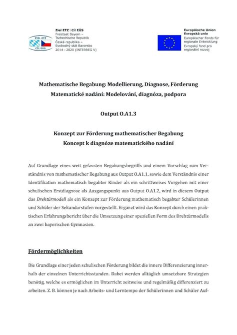 Pdf Mathematische Begabung Modellierung Diagnose Mathematische