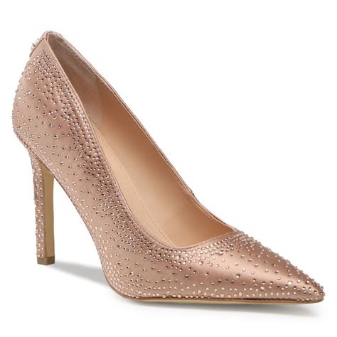 Tac N De Aguja Guess Silks Fl Slk Sat Nude Zapatos Es