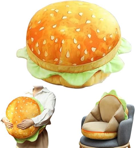 Gkww Cheeseburger Plush Pillow Hamburger Stuffed Pillow