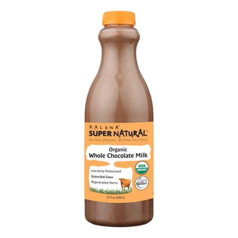Kalona Supernatural Organic Whole Chocolate Milk Low Temp Pasteurized
