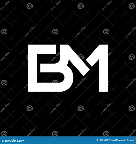 Dise O Del Logotipo De La Letra B M De Bm Letra Inicial Bm Monograma