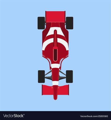 Formula 1 race car sport icon top view speed auto Vector Image