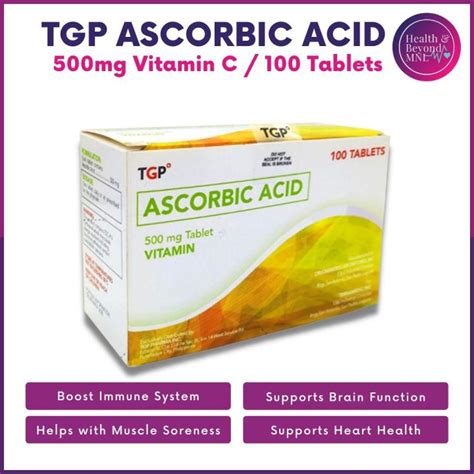 Box Tgp Ascorbic Acid Vitamin Vitamin C Tablet Mg Tablet