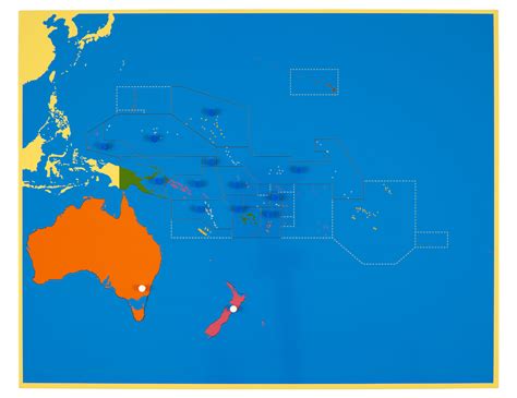 Puzzle Map Oceania Nettbutikk Montessori Norge