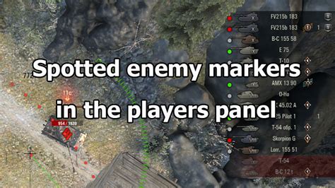 Mod Spotted Enemy Markers In Players Panel For Wot