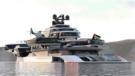 The 459ft UAE ONE Mega Yacht Has Deck Space For Three Helicopters