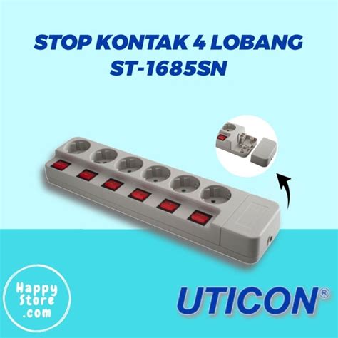 Jual Stop Kontak Lobang Arde Switch Tersendiri Uticon St Sn St