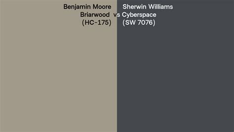 Benjamin Moore Briarwood Hc 175 Vs Sherwin Williams Cyberspace Sw