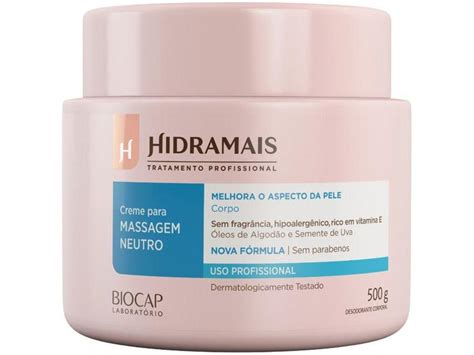 Creme De Massagem Relaxante Hidramais Profissional Neutro 500g