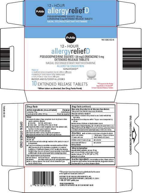 Allergy Relief D Loratadine Pseudoephedrine Sulfate Tablet Film