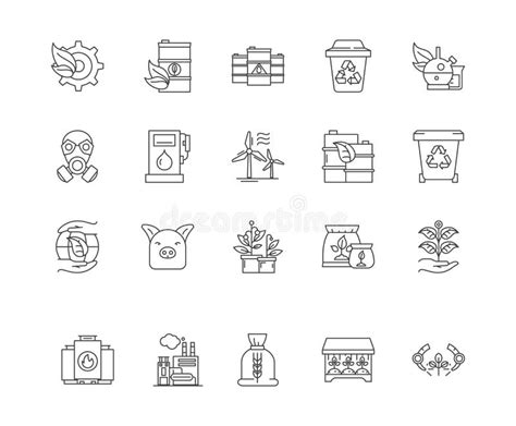 Commodity Brokers Line Icons Signs Vector Set Outline Illustration