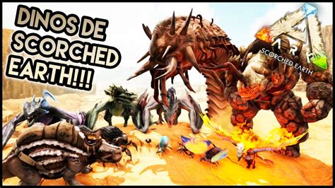 Ark Comandos Spawnear Todos Los Dinos De Scorched Earth Youtube