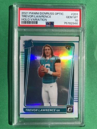 2021 PANINI DONRUSS OPTIC HOLO 201 TREVOR LAWRENCE ROOKIE GEM MINT