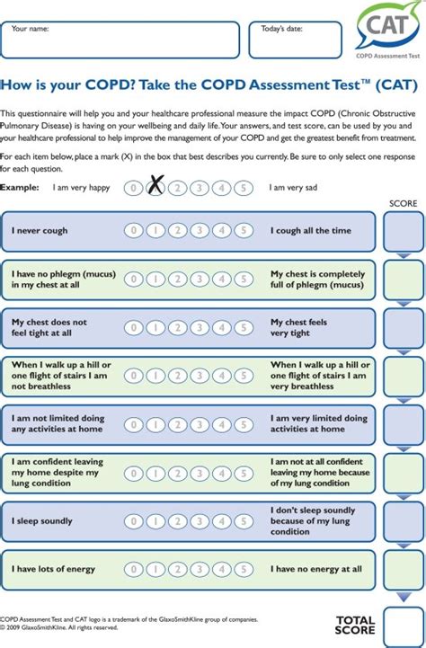 The Copd Assessment Test Reproduced With Permission From