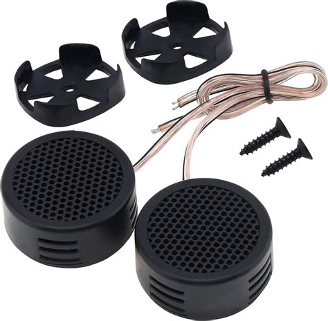 DriSentri Car Tweeters 2pcs 500W High Efficiency Mini Dome Tweeter