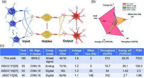 Chip performance and the neural network embedded in the chip. a ... 