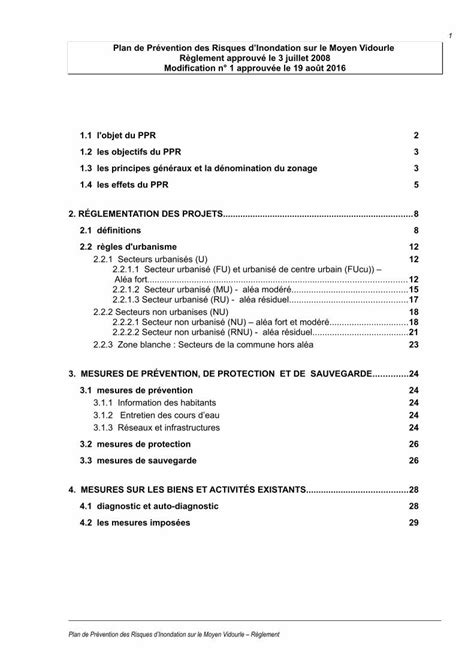 PDF Plan de Prévention des Risques dInondation sur le La zone R