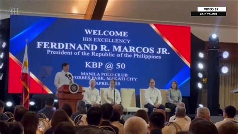 Marcos Attends Kbp 50th Anniversary Video Dailymotion