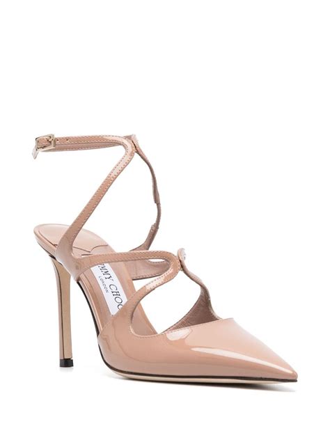 Jimmy Choo Azia 95 Patent Leather Pumps In Neutral ModeSens