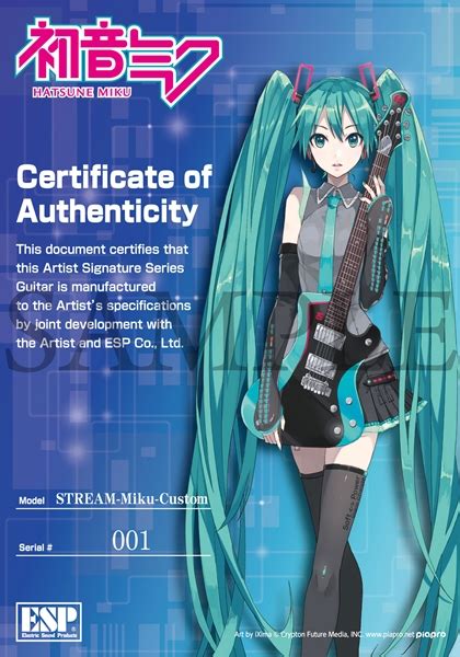 An Official Hatsune Miku Guitar Hatsune Miku X Electric Sound