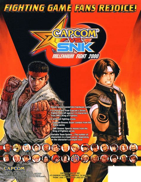 Capcom Vs SNK Millennium Fight 2000 Capcom Vs Snk Marvel Vs Capcom