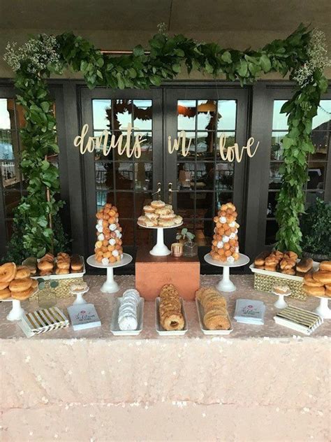 Donut Wedding Dessert Display Dessert Display Of Donut Towers Joyeux