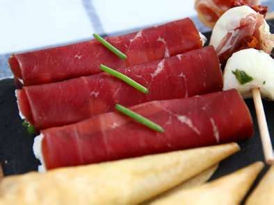 Roulés de viande des grisons au chavroux Recette Ptitchef