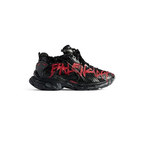 Balenciaga Runner Graffiti Trainers Black For Men Lyst