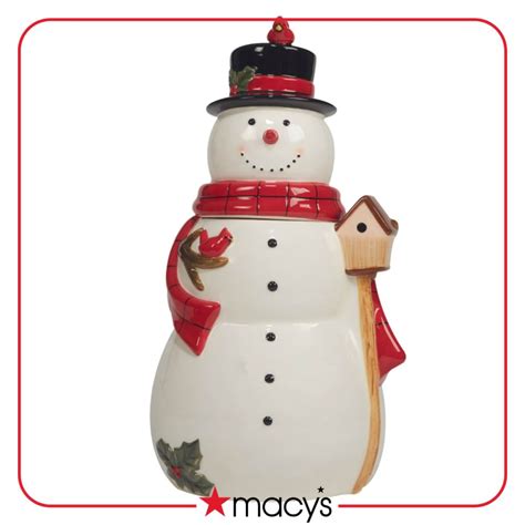 Certified International Joy Of Christmas 3 D Snowman Cookie Jar Macy