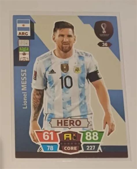 CARTE CARD CARTA N36 Lionel MESSI Argentina PANINI Adrenalyn WC QATAR