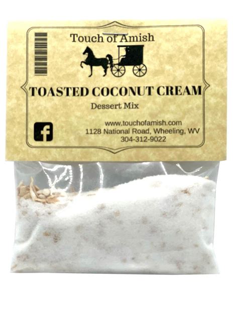 Toasted Coconut Cream Dessert Mix Touch Of Amish