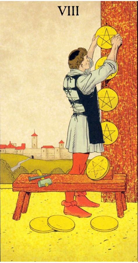 Eight Of Pentacles Before Tarot Simona Rosi Eon With P Alligo C