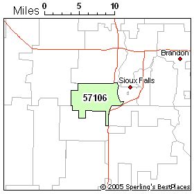 Sioux Falls Sd Zip Code Map