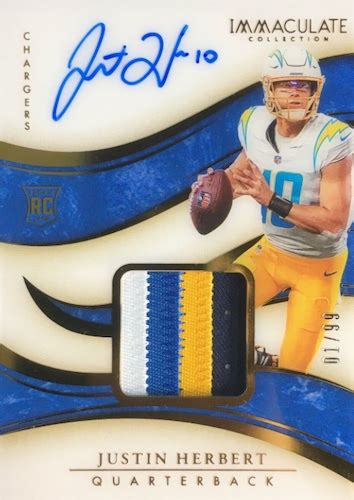 Justin Herbert Rookie Cards Guide Top RC List Best Autographs