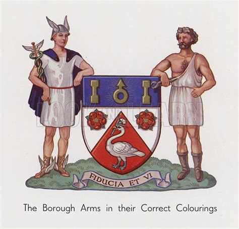 Slough: Arms of the Borough of Slough, Berkshire, in their … stock ...