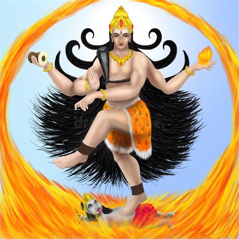 lord shiva  nataraja performing  tandava dance editorial photo